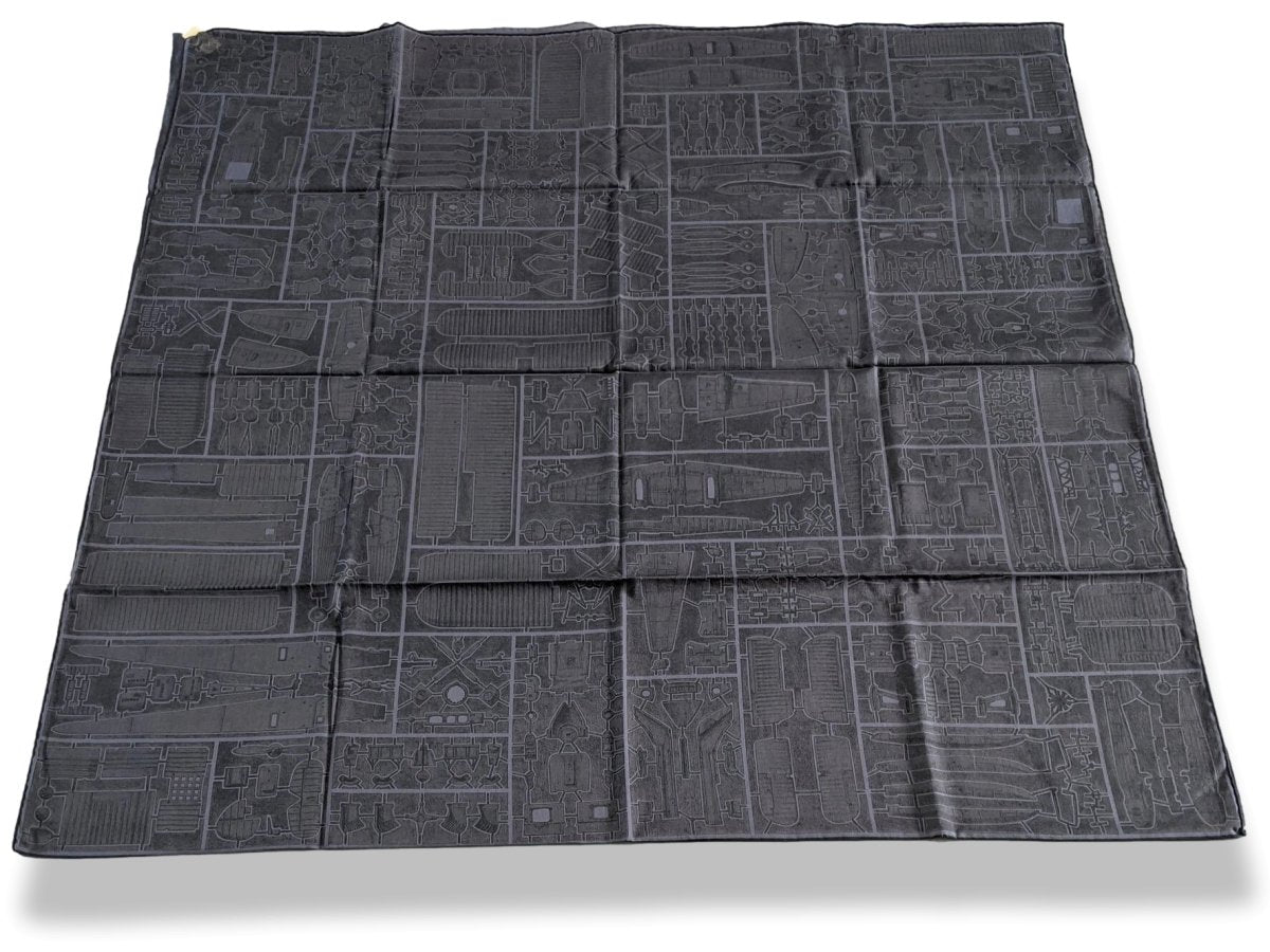 Hermes [M14] Men's Ardoise/Noir 100% Cotton Alphabravo Echarpe au Carre 100 x 200 cm, BNWTIB! - poupishop