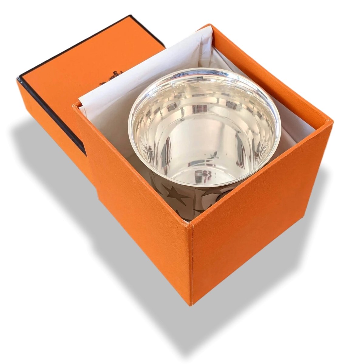 Hermes [M2] Art Deco Sterling Silver AG925 Gobelet Timbale STARS TUMBLER, BNIB! - poupishop