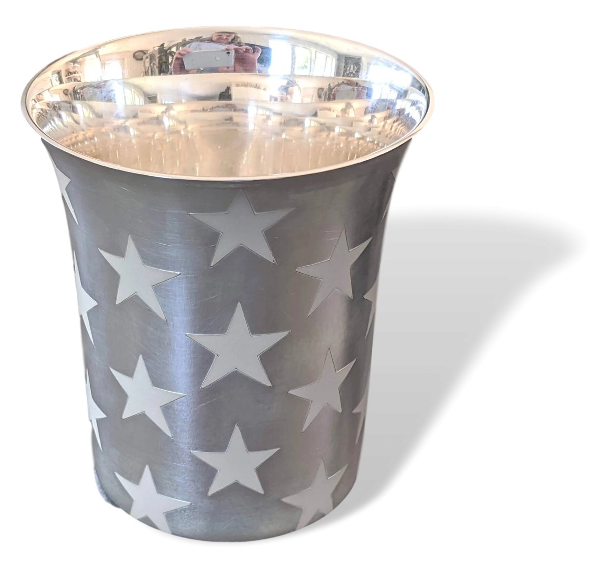 Hermes [M2] Art Deco Sterling Silver AG925 Gobelet Timbale STARS TUMBLER, BNIB! - poupishop