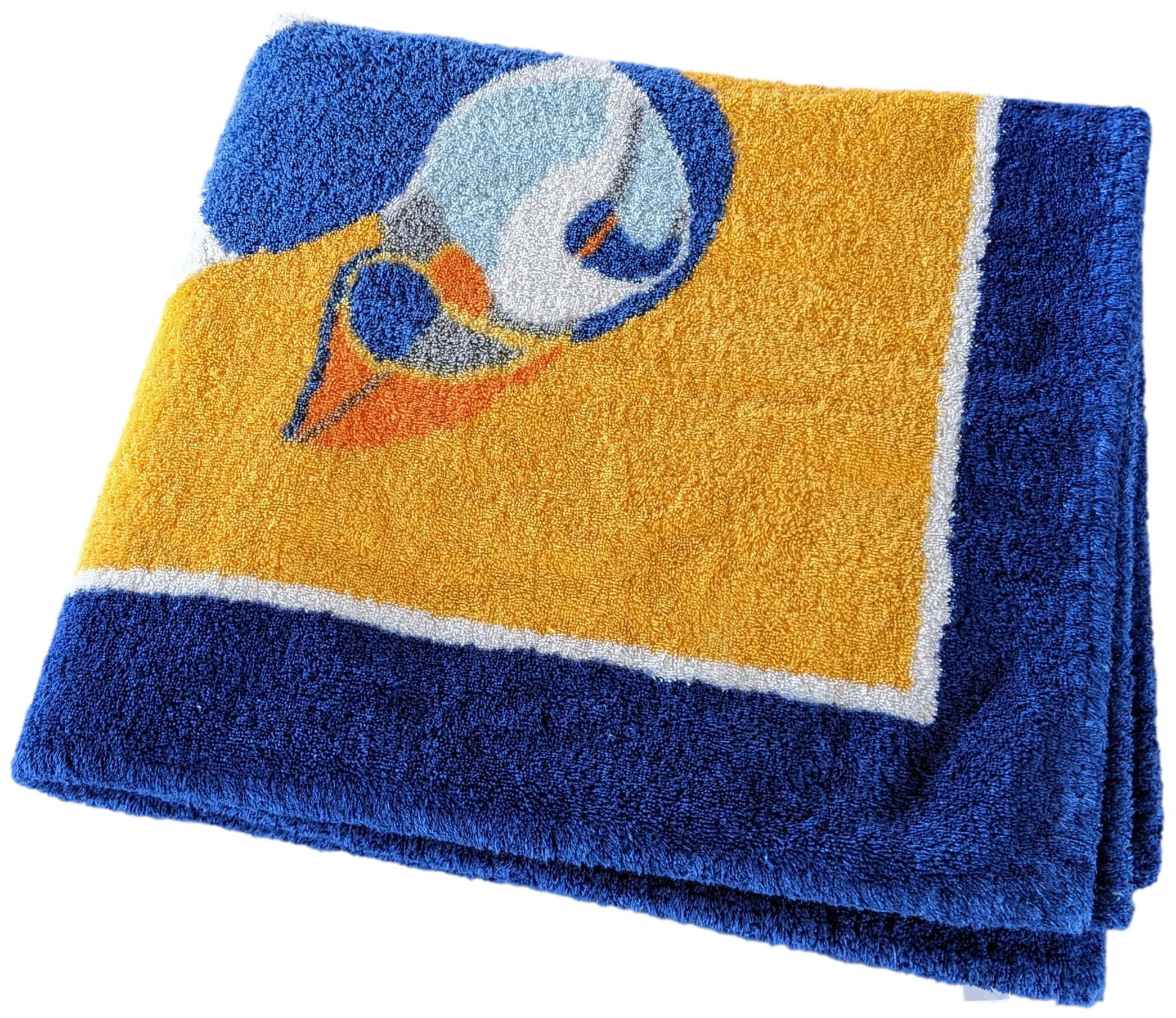 Produits Hermes Vintage "Macareux Moine" Sea Parrots Beach Towel 90 x 150 cm