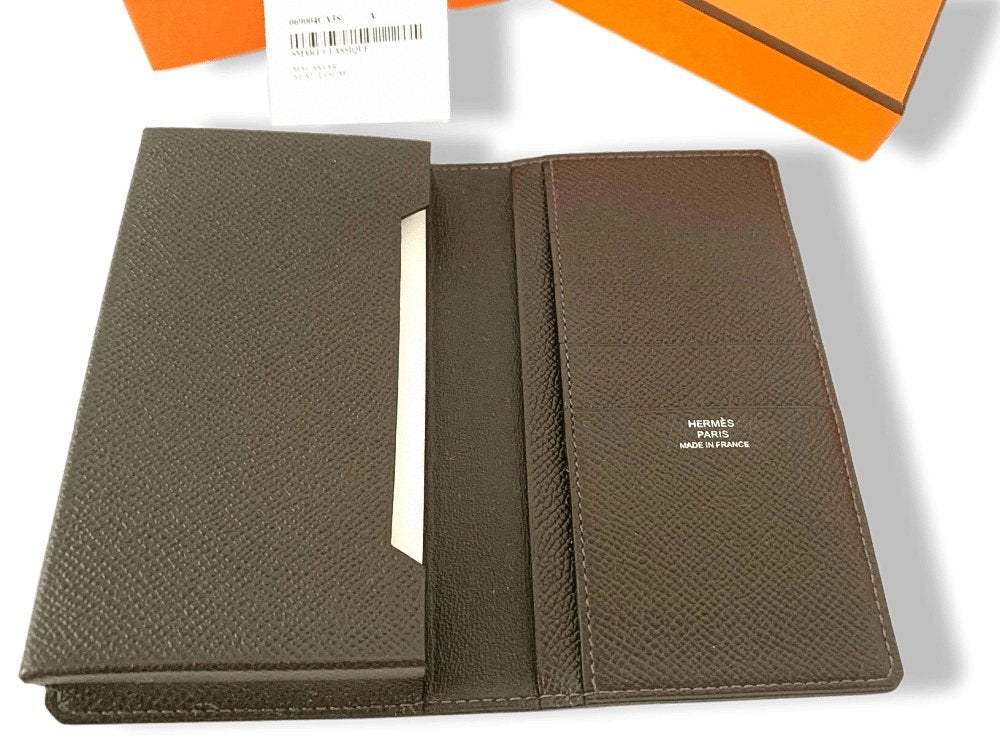 Hermes Macassar Calfskin Epsom SMART CLASSIC CASE for Iphone X, 11, Ret.$1225, NIB! - poupishop