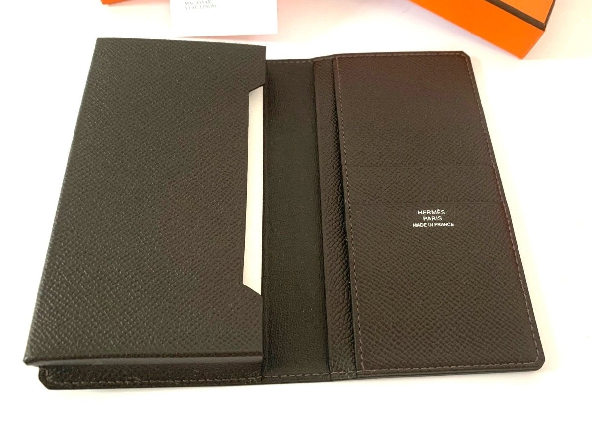 Hermes Macassar Calfskin Epsom SMART CLASSIC CASE for Iphone X, 11, Ret.$1225, NIB! - poupishop