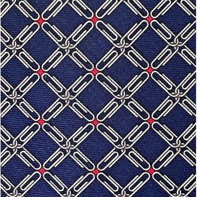 Hermes Marine Blanc Amarante TROMBONE Twill Silk Tie 9CM, NWT in Pochette! - poupishop