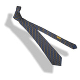 Hermes Marine Gold Chaine d'Ancre Twill Silk Tie - poupishop