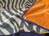 Hermes Marine/Gris/Yellow/Orange ZEBRES Zebras Tapis de Plage Terry Beach Towel 150 x 90cm cm, Nice! - poupishop