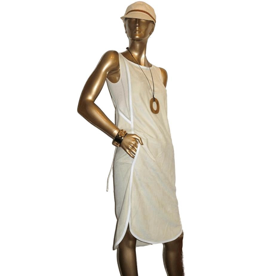 Hermes Mastic Elegant Suede & Wool ESPRIT DEBARDEUR Dress Sz38, NWT! - poupishop