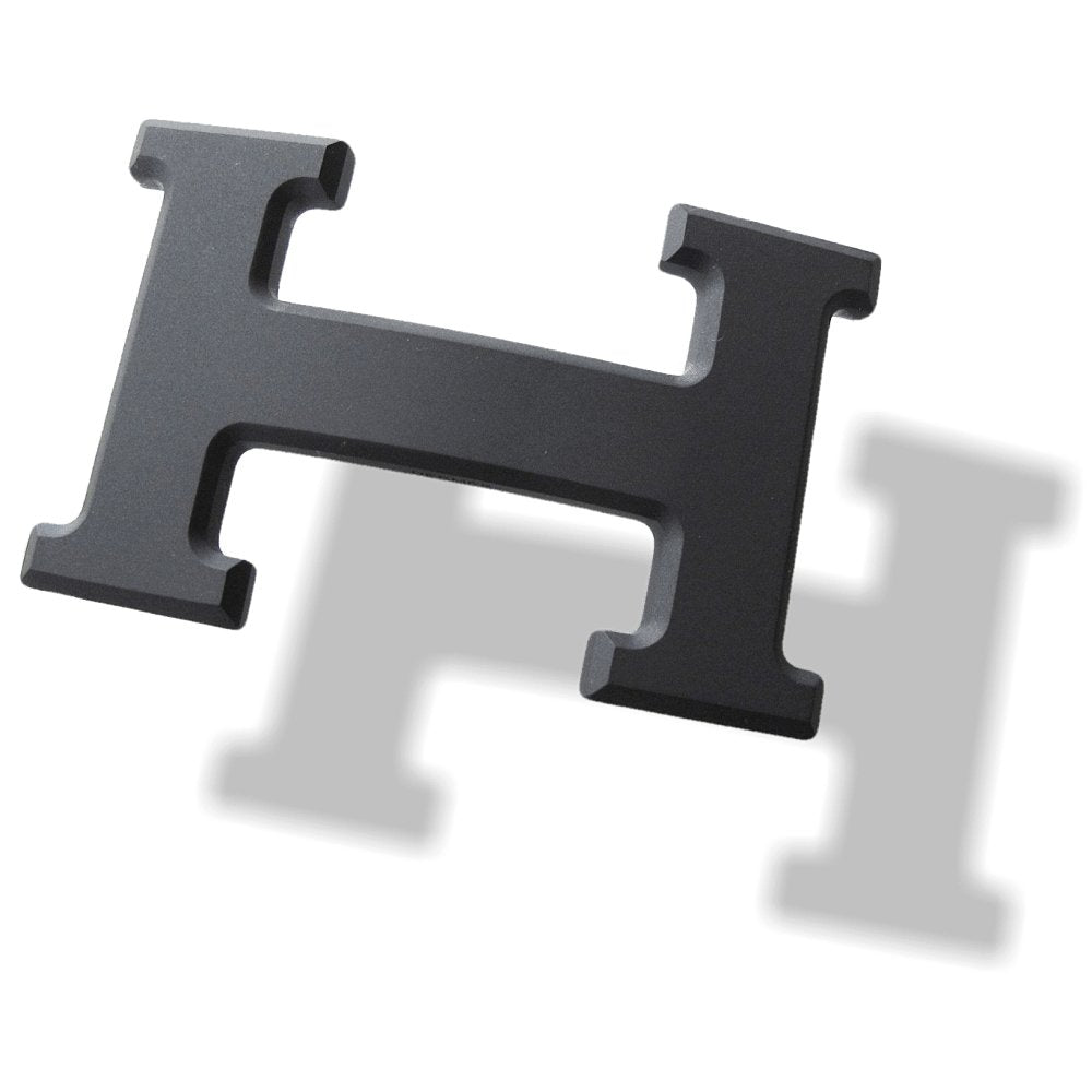 Hermes Matt Black Buckle of Belt H 32mm without Strap, New! - poupishop