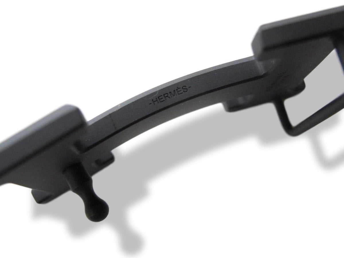 Hermes Matt Black/Noir Mat Buckle of Belt H 32 mm, BNIB with Plastic protection! - poupishop