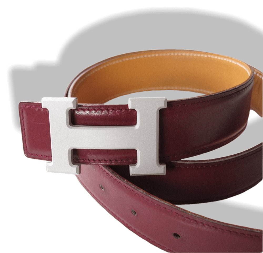 Hermes Matt Silver Buckle of Belt H 32mm, New! - poupishop