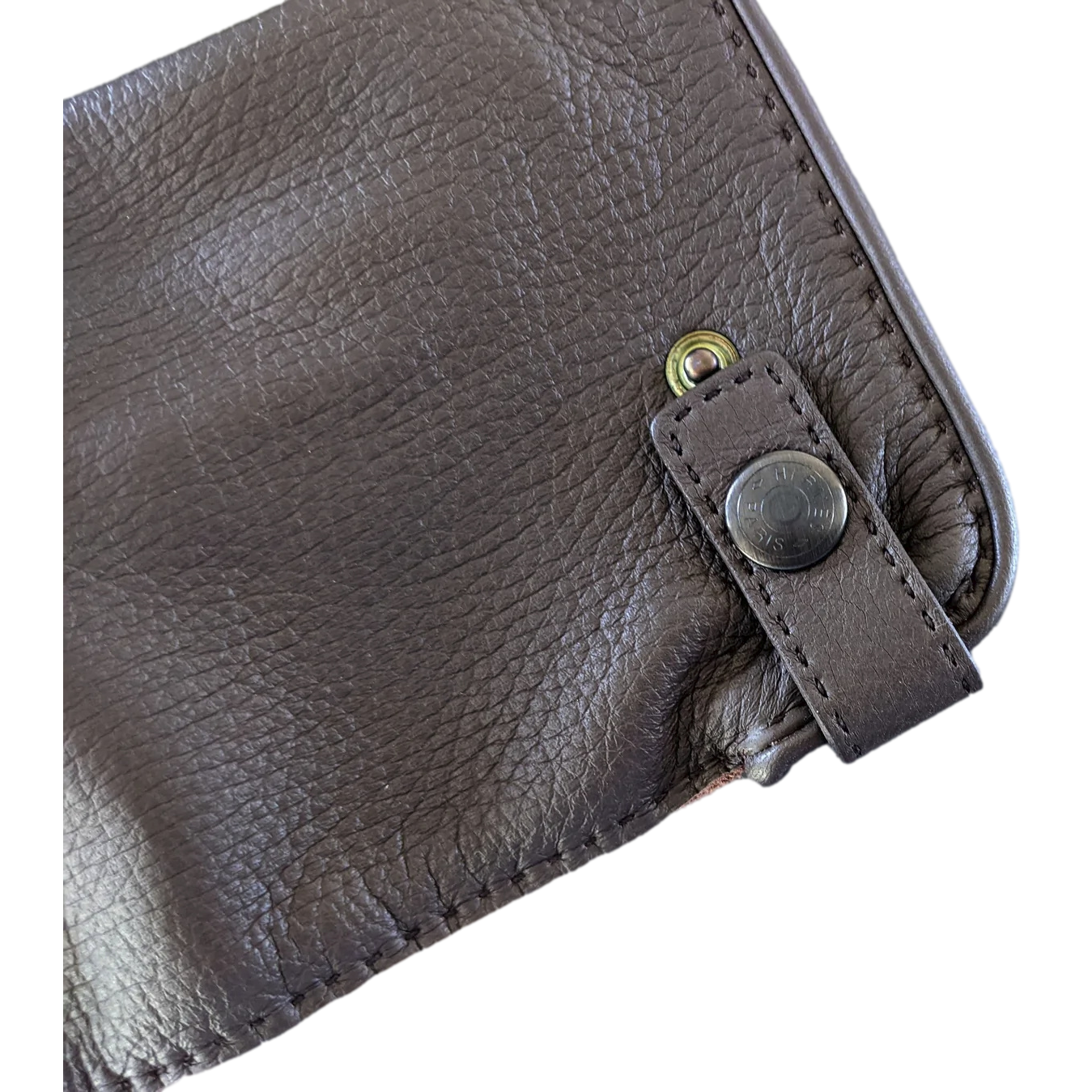Hermes Men Ebene Deer/Silk Cerf Gloves Sz095