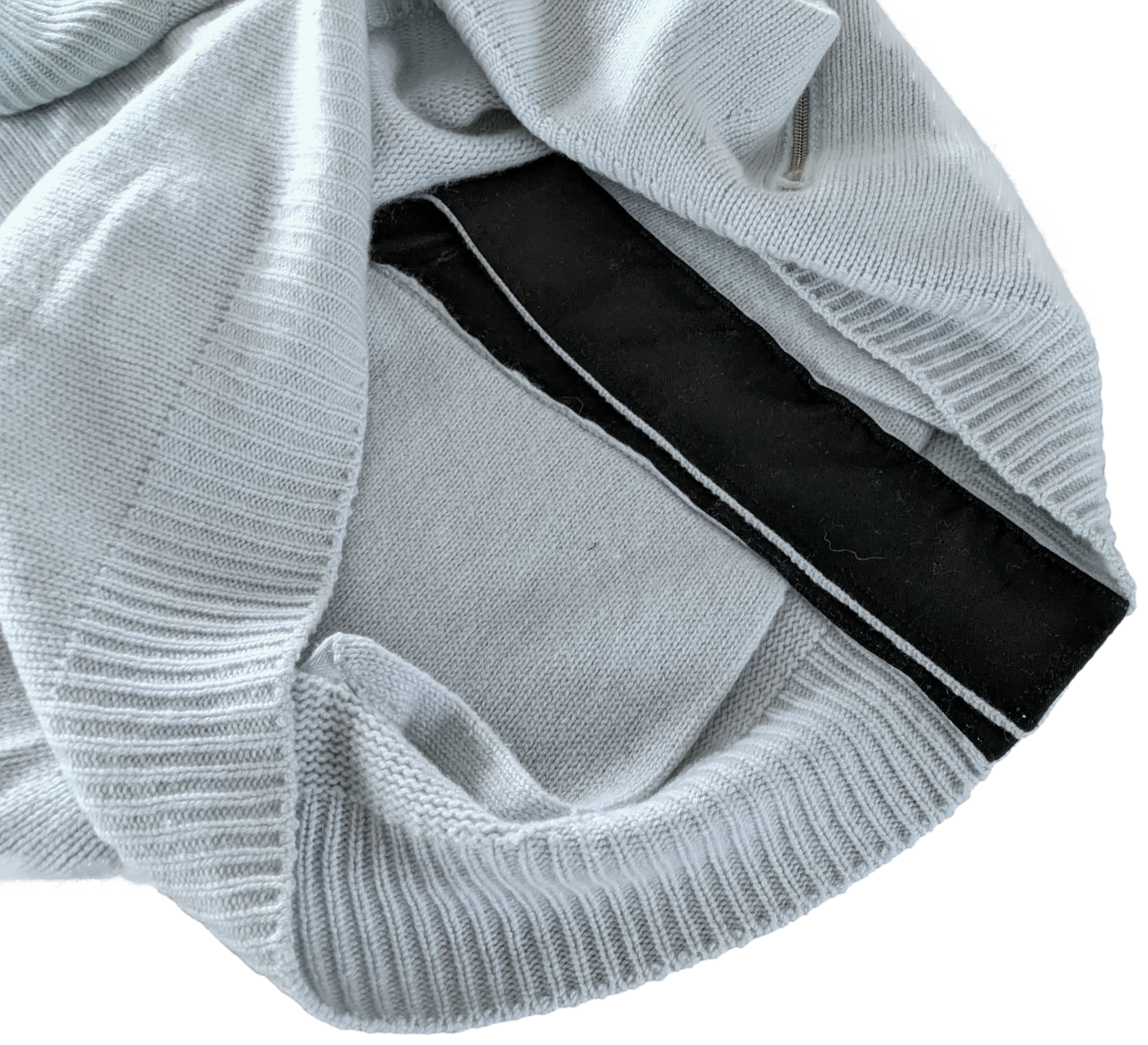 Produits Hermes Men's Bleu Clair 100% Cashmere Cable Knit Cardigan SzL