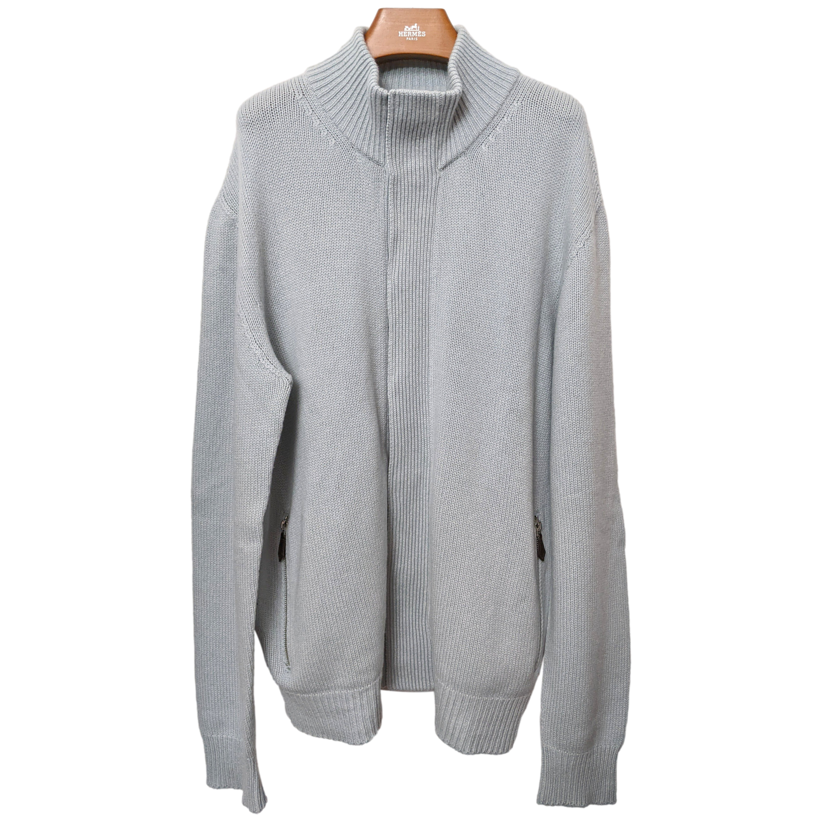 HERMES CACHMERE100 Cardigan メッシュ織り 切替 HERMES CACHMERE100 Cardigan メッシュ織り 切替 - メルカリ