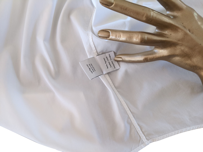 Hermes Men's White Cotton Short Sleeves Shirt with Removabe Lambskin Tabs
