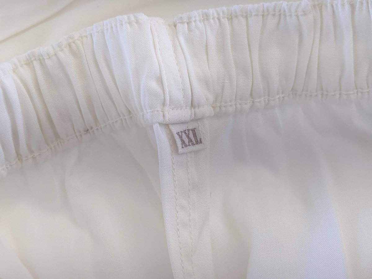 Hermes Men's Blanc/Blanc/Marine Popeline de Coton Pajamas with Embroidered Travel Pochette, BNEW! - poupishop