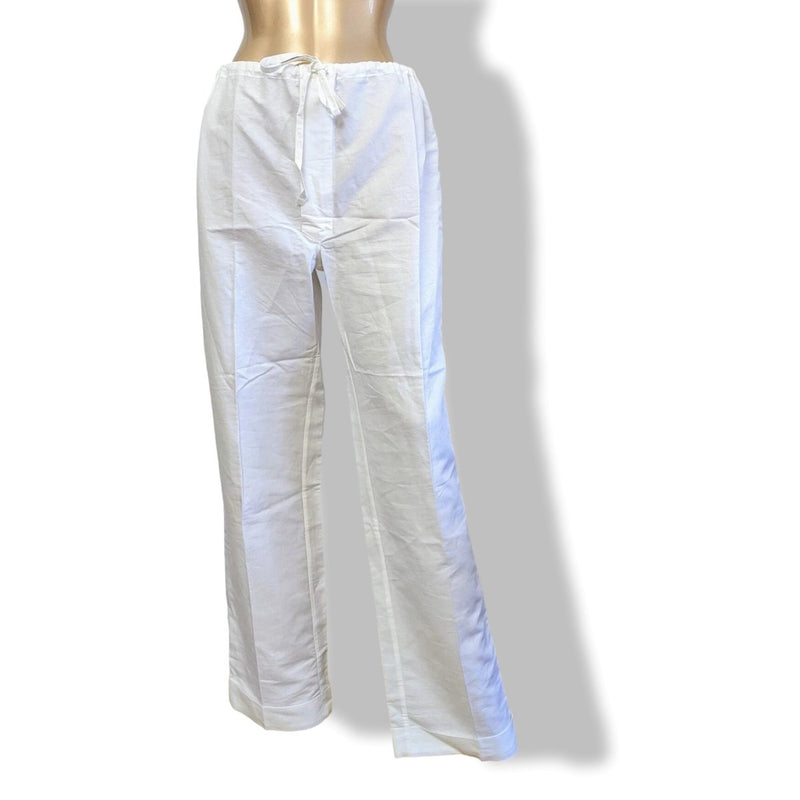 Hermes Men's Blanc/Marine Linen and Cotton Pajamas with Belt, BNWT! - poupishop