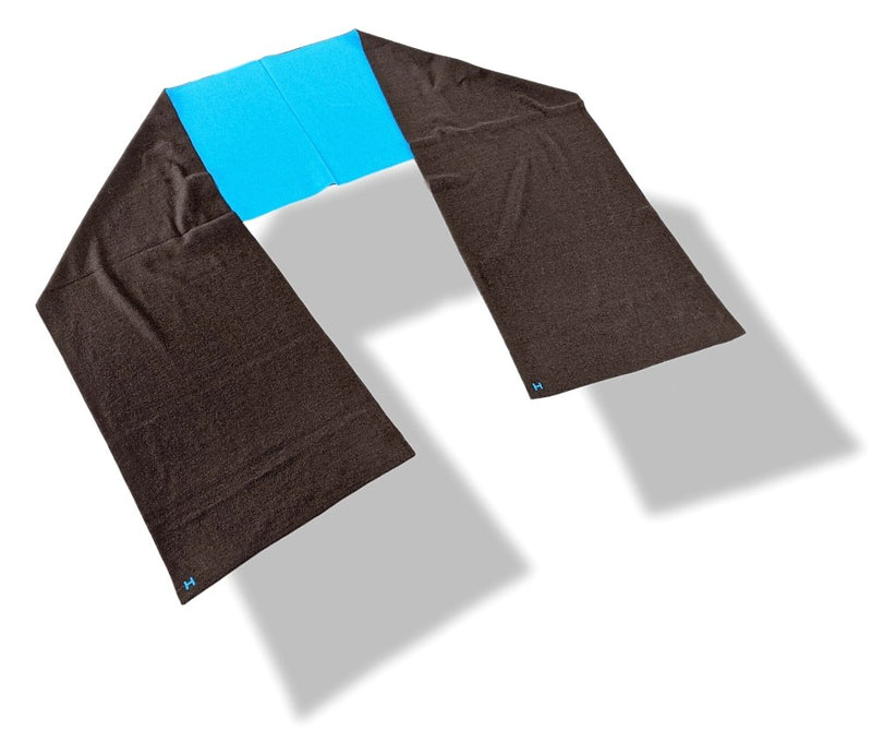 Hermes Men's Chocolat/Turquoise ALLER RETOUR MUFFLER 70% Maille Cashmere Stole 30 x 180 cm, BNWT! - poupishop