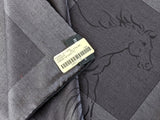 Hermes Men's Huge Carbone/Anthracite Silk/Wool Les Etalons Horses Echarpe au Carre 100 x 200 cm, BNWT! - poupishop