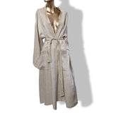 Hermes Men's Natural Linen Kimono Bath Robe, L - poupishop