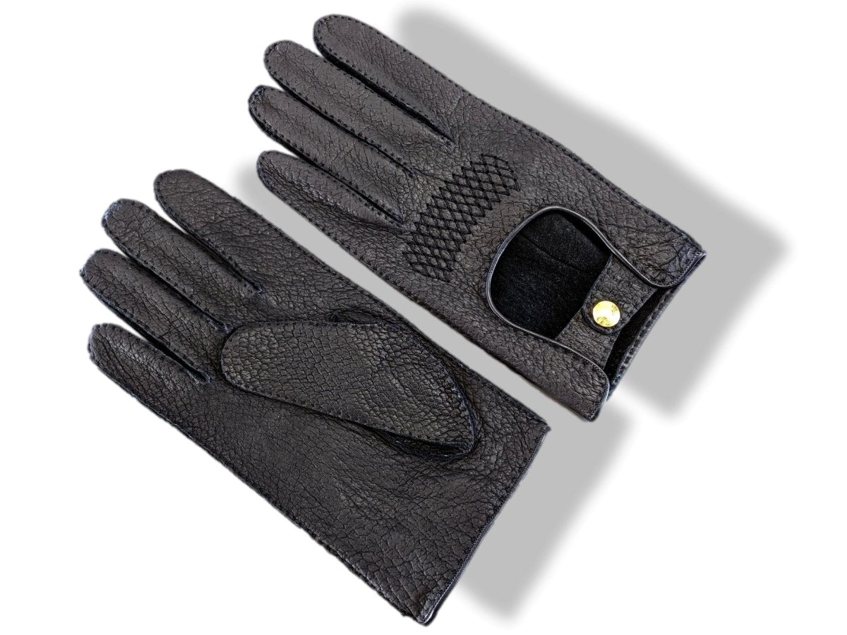 Gants de Conduite Cuir D'Agneau Noir - Glove story Reference : 6599 Gants de Conduite Cuir D'Agneau Noir - Glove story Reference : 6599