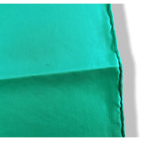 Hermes Men's Pochette Green-Turquoise Twill Pocket Square Scarf 45cm, New with flaw! - poupishop