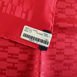 Hermes Men's Pochette Pongee Red FACONNEE GRAND H Jacquard Silk Pocket Carre 45cm, BNWT with flaw!! - poupishop