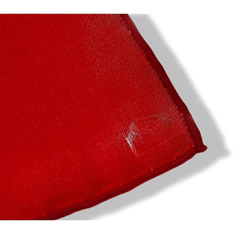 Hermes Men's Pochette Pongee Red FACONNEE GRAND H Jacquard Silk Pocket Carre 45cm, BNWT with flaw!! - poupishop