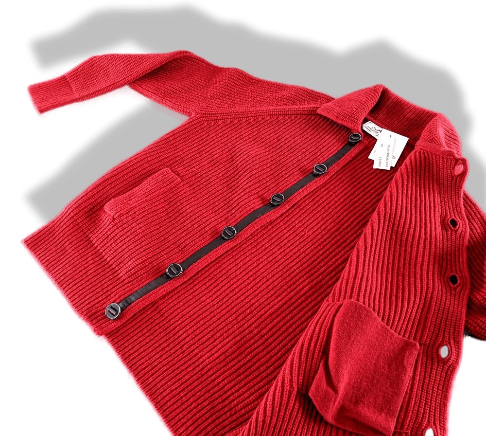 Hermes Men's Red 100% Cashmere & Lambskin Vest SzM, BNWT! - poupishop