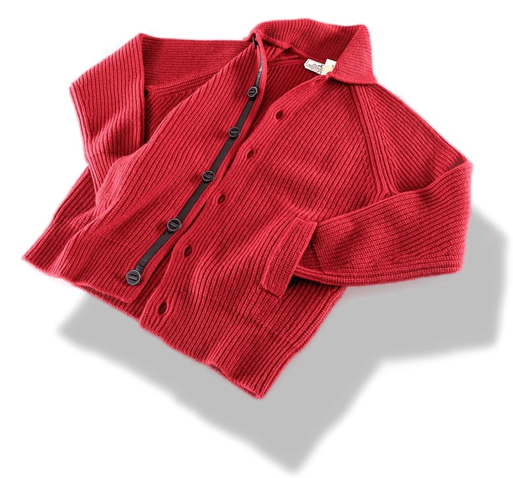 Hermes Men's Red 100% Cashmere & Lambskin Vest SzM, BNWT! - poupishop