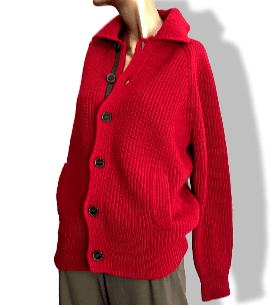Hermes Men's Red 100% Cashmere & Lambskin Vest SzM, BNWT! - poupishop