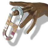 Hermes Mother of Pearl & Wood Scarf Ring Pendant Bag Charm, NIB! - poupishop