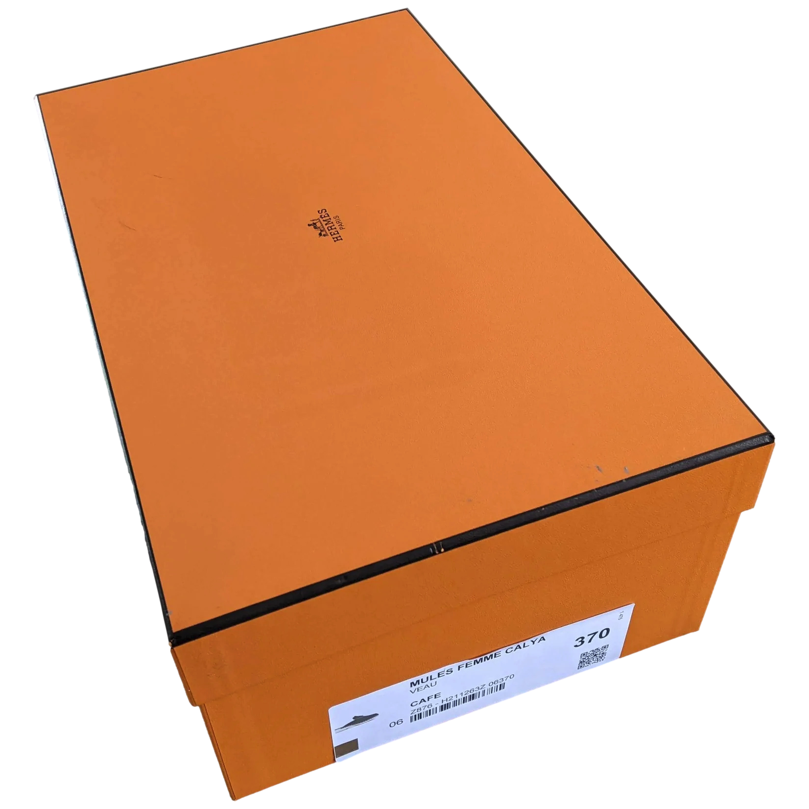 Produits Hermes [SH13] Cafe "Mules Femme Calya" Women Calfskin Mules Sz 37