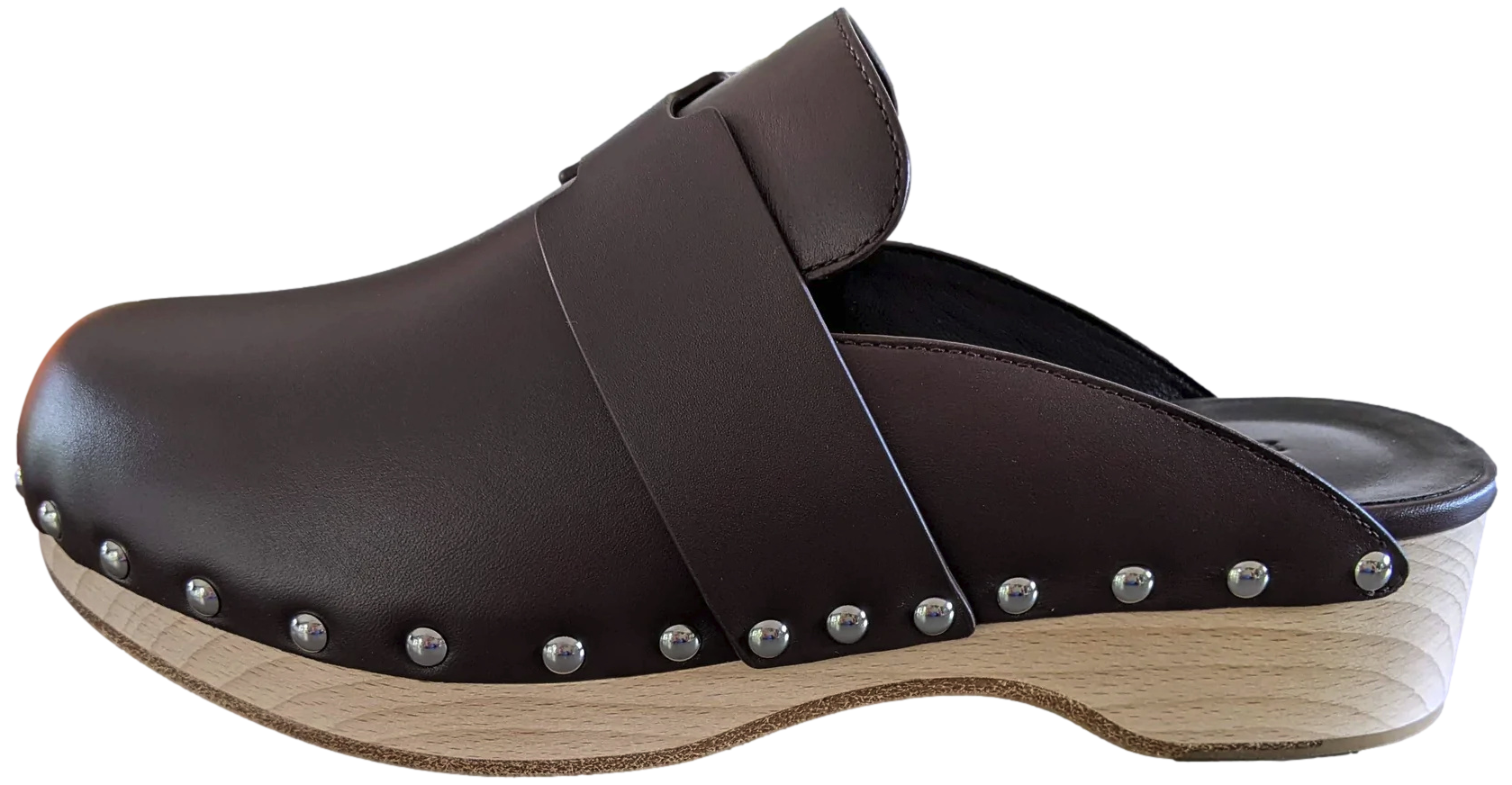 Produits Hermes [SH13] Cafe "Mules Femme Calya" Women Calfskin Mules Sz 37