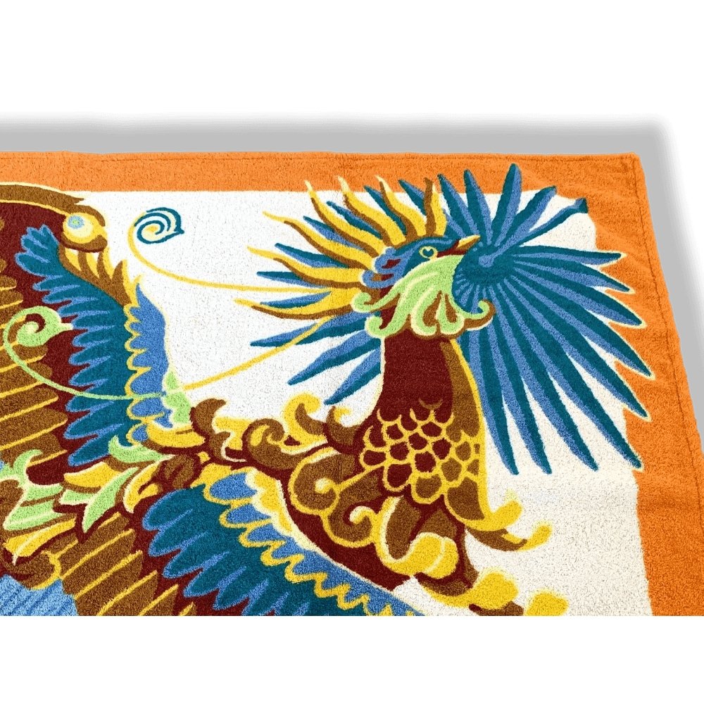 Hermes Multicolore MYTHIQUES PHOENIX Tapis de Plage Terry Beach Towel, XL 150 x 90cm cm, NIB! - poupishop
