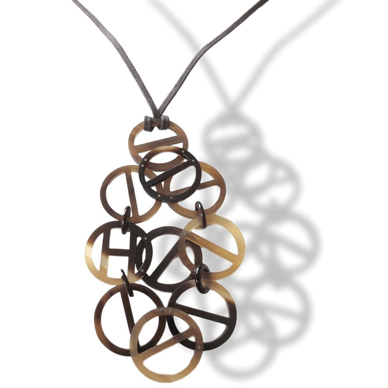 Unique Handmade Chain Link Horn Necklace J17748 – jasmino