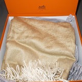 Hermes Natural Leopards 100% Cashmere Blanket Plaid GM, NIB! - poupishop