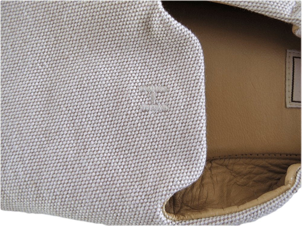 Hermes Natural Women Canvas and Leather Slippers Shoes H, Sz39, New! - poupishop