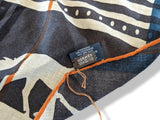 Hermes Natural/Black/Blue/Orange Cashmere SEQUENCES IMPRIMEUR FOU LOSANGE GM, Men Collection, BNIB! - poupishop