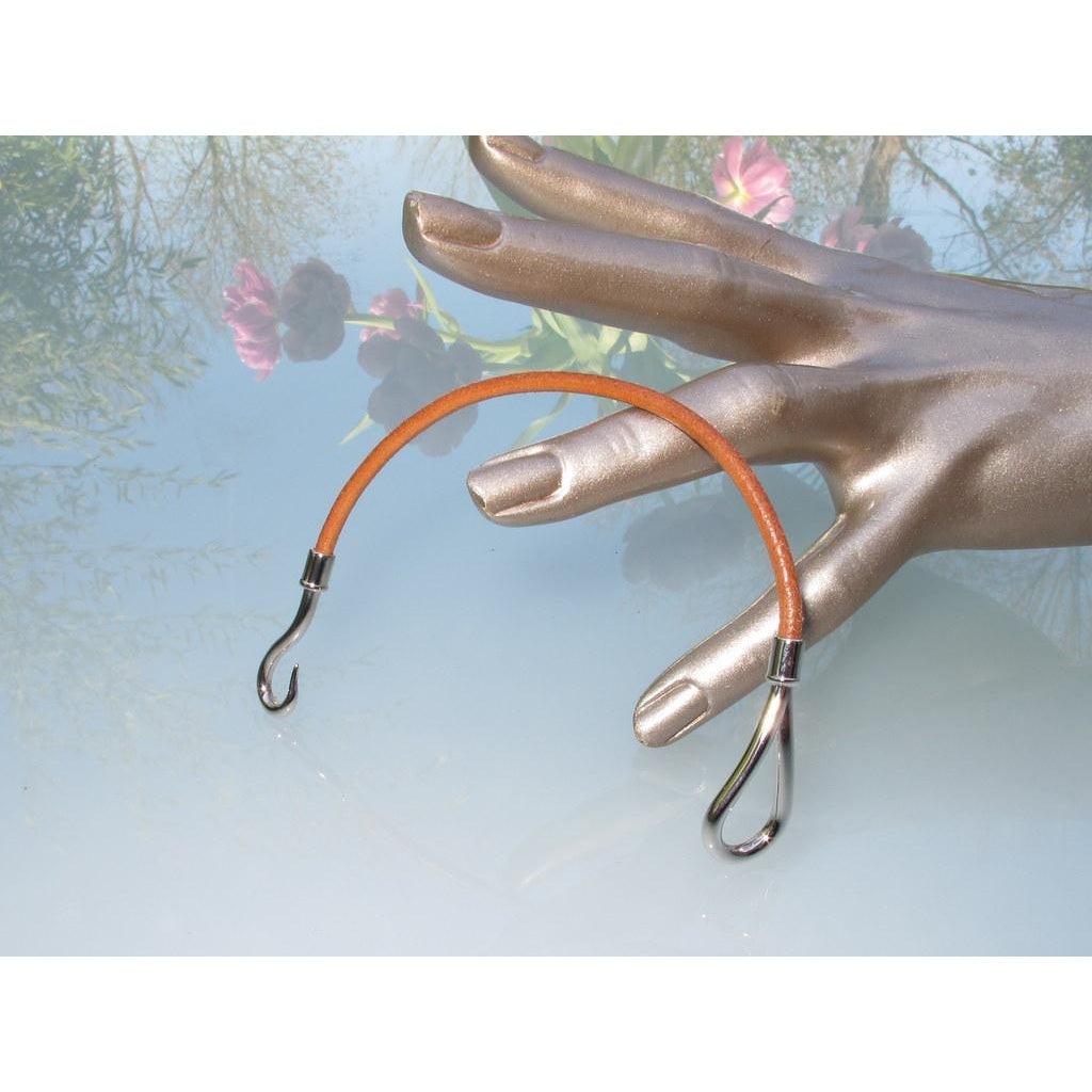 Hermes Natural/Plated Silver Jumbo Unisex Bracelet, New! - poupishop