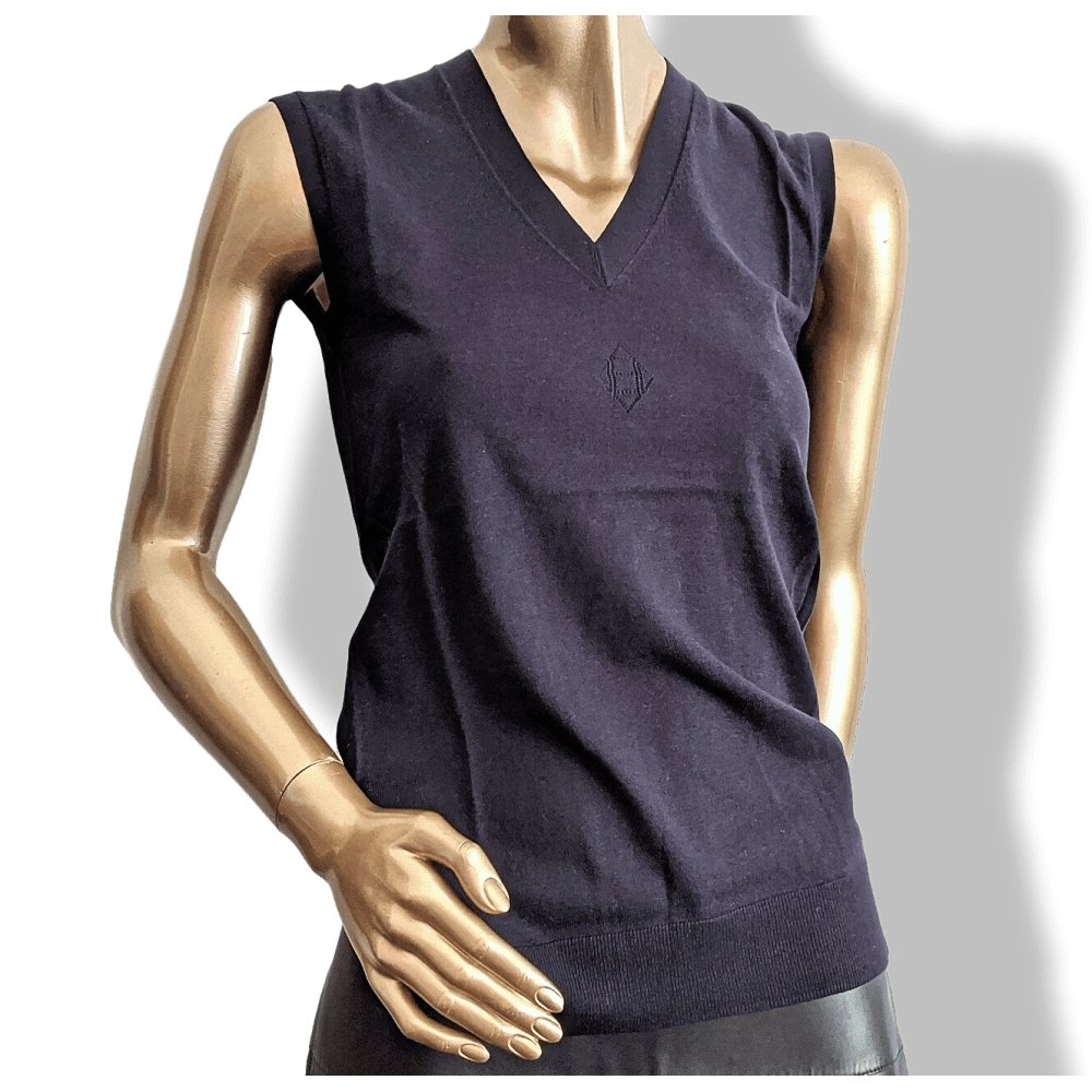 Hermes Navy Cotton/Silk Fine Knite MAILLE TWIN SET LONG UNIFORME H, BNEW! - poupishop
