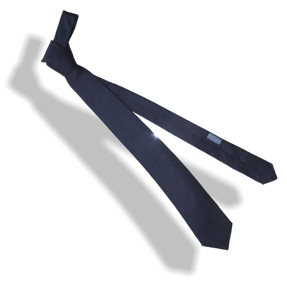 Hermes Navy Faconnee Jacquard Silk Tie, NIB! - poupishop