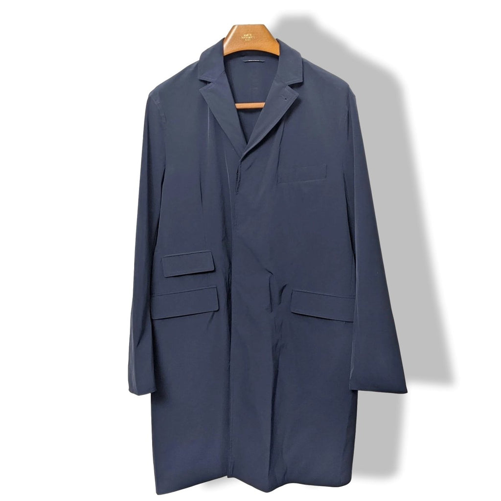 Hermes Navy Impermeable Pardessus TOILOVENT TECHNIQUE Men's Coat