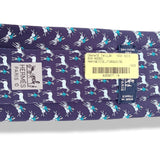 Hermes Navy Sky Turquoise RODEO TWILLBI Twill Silk Tie 8cm, NWT in Pochette! - poupishop