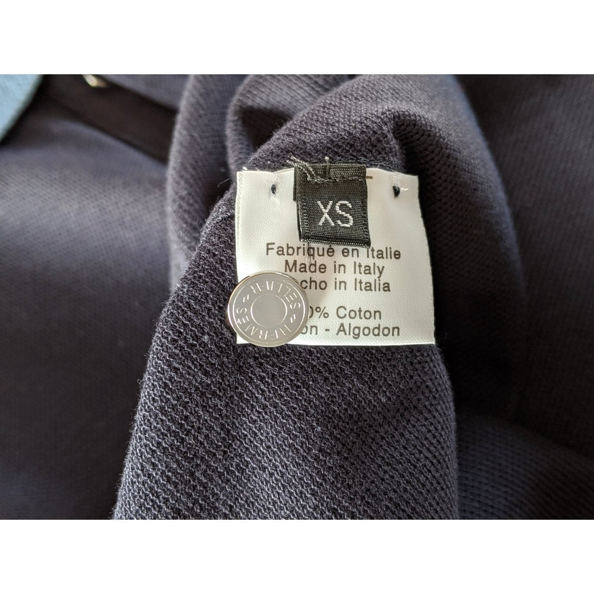 Hermes Navy/Pilote Blue Cotton POLO SELLIER Buttoned Polo Shirt, BNEW! - poupishop