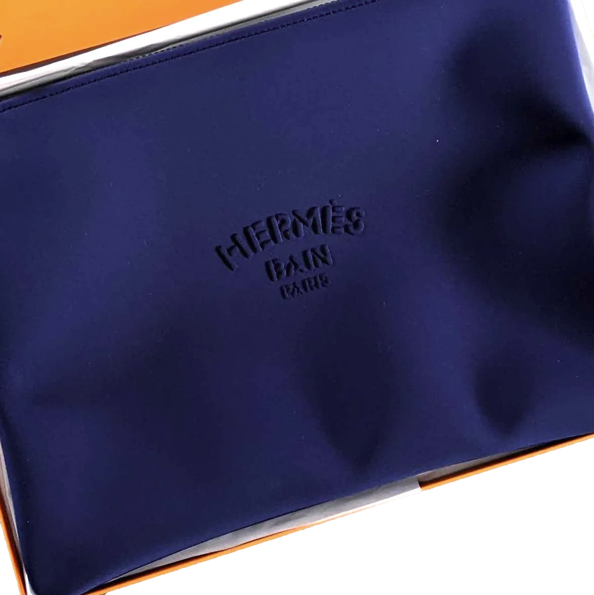 Hermes Marine "Trousse Neobain Grand Modele" Zipped Bath Case Pochette Bag GM