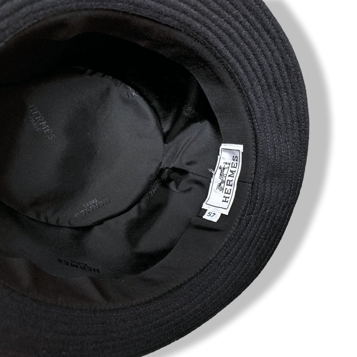 Hermes Noir/Gris 100% Virgin Wool FUNKY Men's Hat, NEW! - poupishop