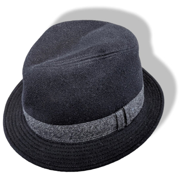 Hermes Noir/Gris 100% Virgin Wool FUNKY Men's Hat, NEW! - poupishop
