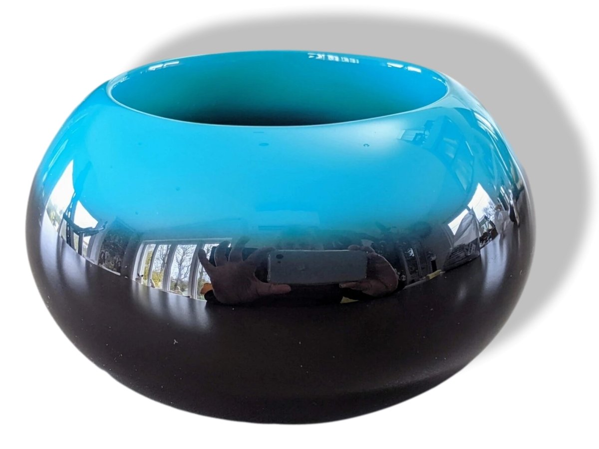 Hermes Noir/Menthe Laquered Wood DUNE Bangle Bracelet Sz L, New! - poupishop