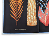 Hermes Noir/Vert/Orange INDEX PALMARUM by Katie Scott Twill Scarf 90cm, New! - poupishop