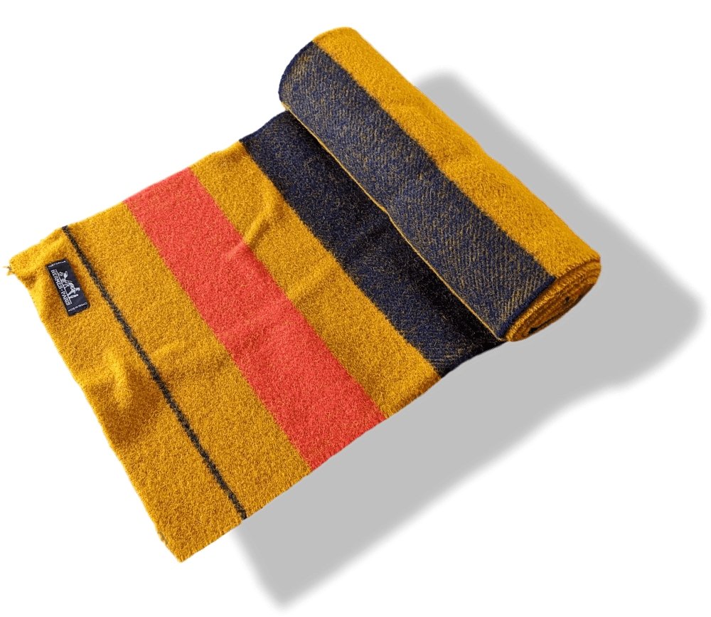 Hermes Ochre/Orange/Red/Navy ROCABAR 100% Laine Wool Stole, BNIB! - poupishop