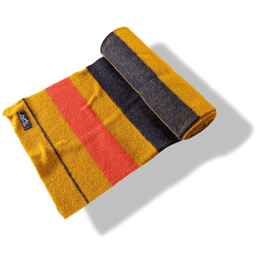 Hermes Ochre/Orange/Red/Navy ROCABAR 100% Laine Wool Stole, BNIB! - poupishop